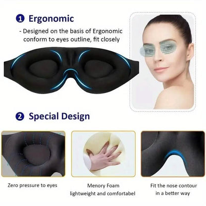 3D Contoured Cup Sleeping Mask and Blindfold DailySale