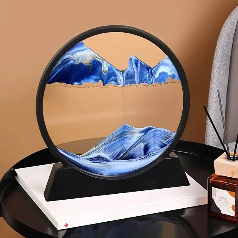 3D Deep Sea Moving Sand Art, Relaxing Kinetic Sandscape Art Table Desktop Decor DailySale