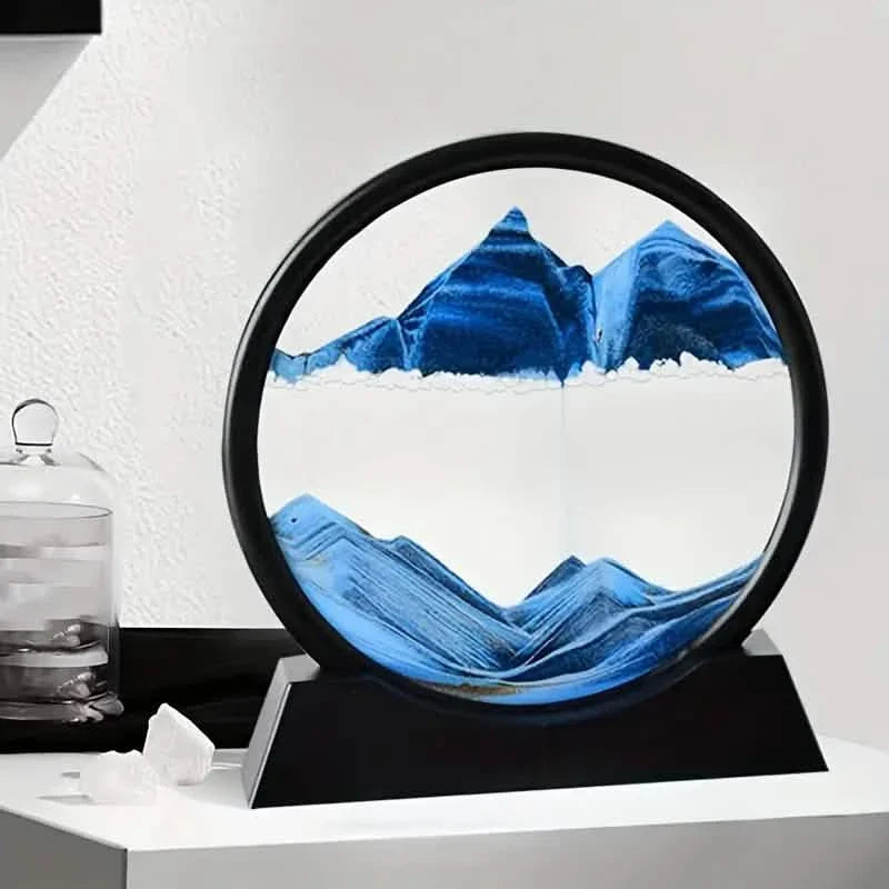 3D Deep Sea Moving Sand Art, Relaxing Kinetic Sandscape Art Table Desktop Decor DailySale