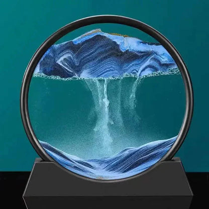 3D Deep Sea Moving Sand Art, Relaxing Kinetic Sandscape Art Table Desktop Decor DailySale