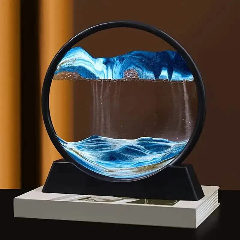 3D Deep Sea Moving Sand Art, Relaxing Kinetic Sandscape Art Table Desktop Decor DailySale