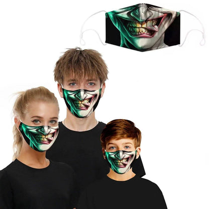 3D Halloween Special Scary Faces Reusable Face Masks DailySale
