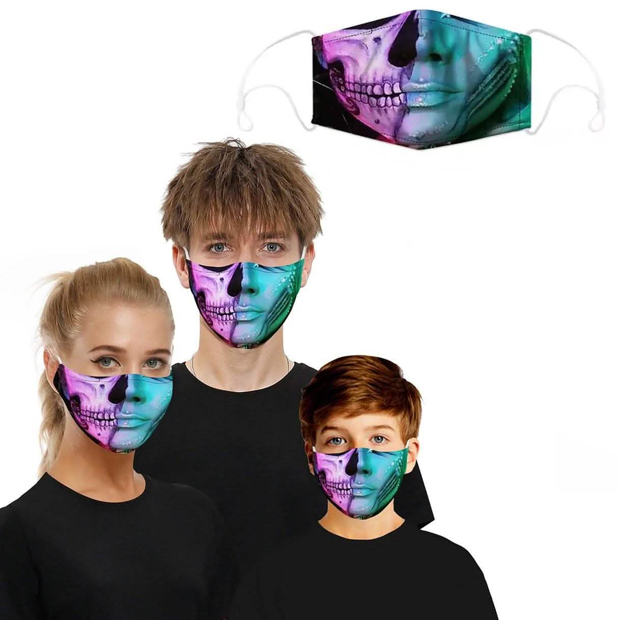 3D Halloween Special Scary Faces Reusable Face Masks DailySale
