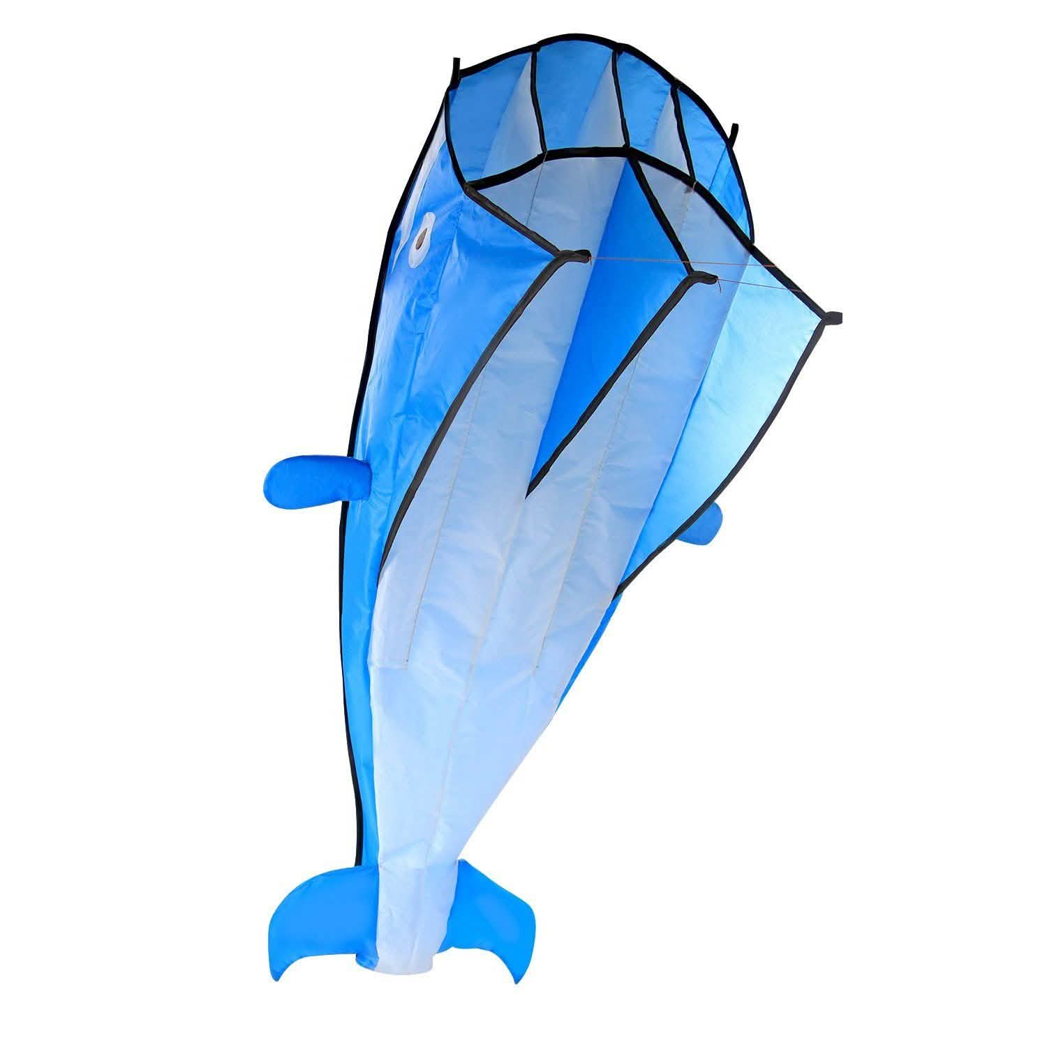 3D Kite Huge Frameless Soft Parafoil Giant Dolphin DailySale