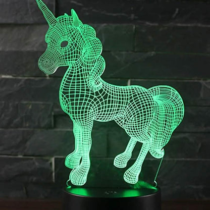 3D LED 7 Color Unicorn Table Lamp DailySale