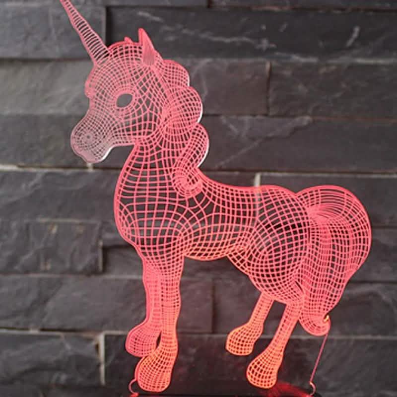 3D LED 7 Color Unicorn Table Lamp DailySale