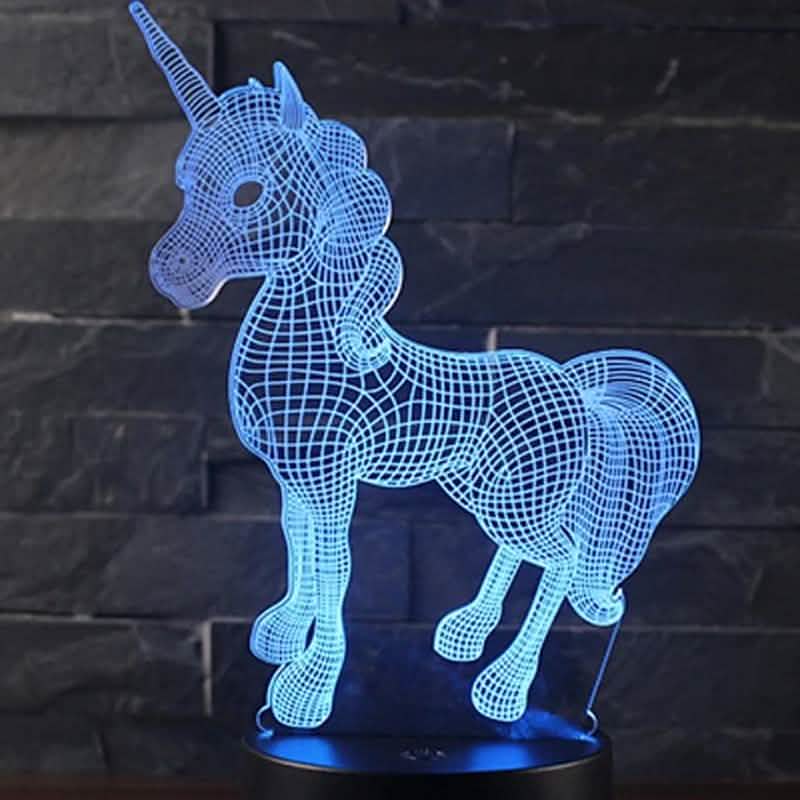 3D LED 7 Color Unicorn Table Lamp DailySale