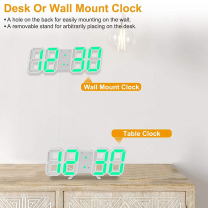 3D LED Digital Wall Clock DailySale