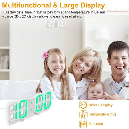 3D LED Digital Wall Clock DailySale