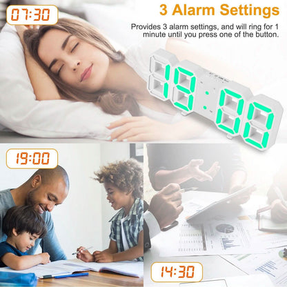 3D LED Digital Wall Clock DailySale