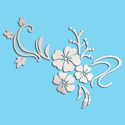 3D Mirror Flower Removable Wall Sticker DailySale
