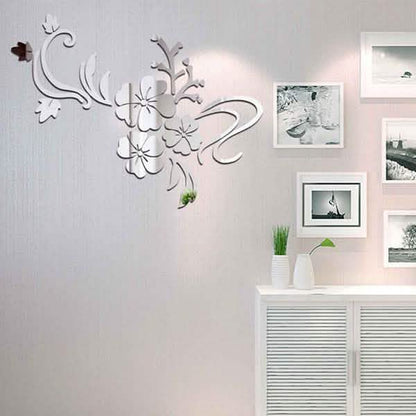 3D Mirror Flower Removable Wall Sticker DailySale