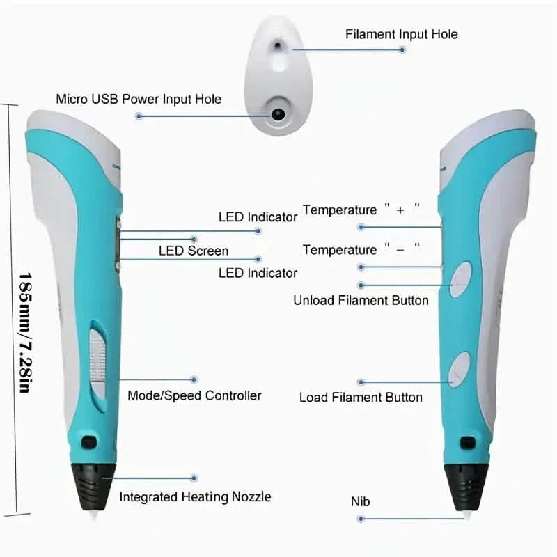 3D Printing Pen With Display - Includes 3D Pen DailySale