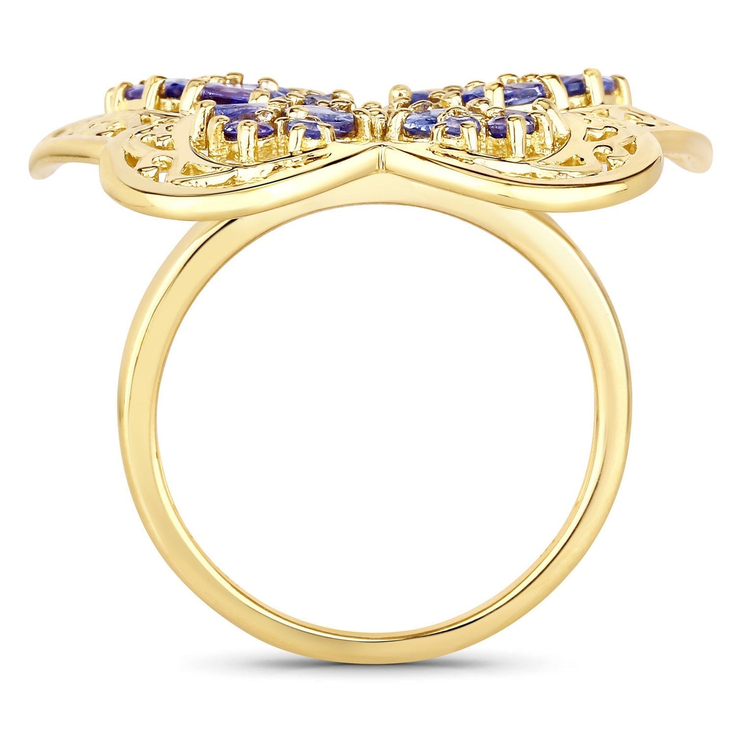 2.50 Carat Genuine Tanzanite .925 Sterling Silver Ring Bids.com
