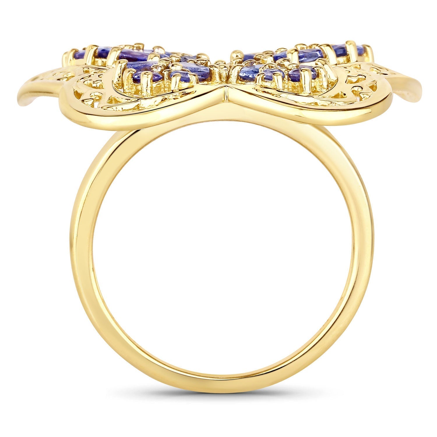 2.50 Carat Genuine Tanzanite .925 Sterling Silver Ring Bids.com