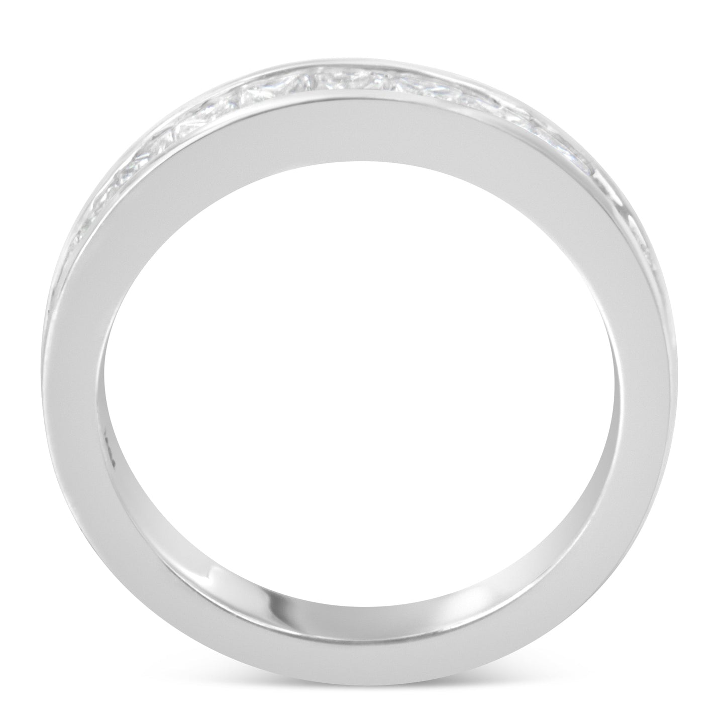 Women's 18K White Gold Princess Cut Diamond Band Ring (1 Cttw, G-H Color, SI1-SI2 Clarity) - Size 6 Bids.com