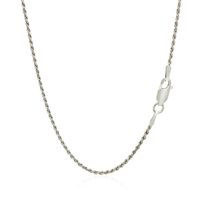 Sterling Silver 1.4mm Diamond Cut Rope Style Chain Bids.com