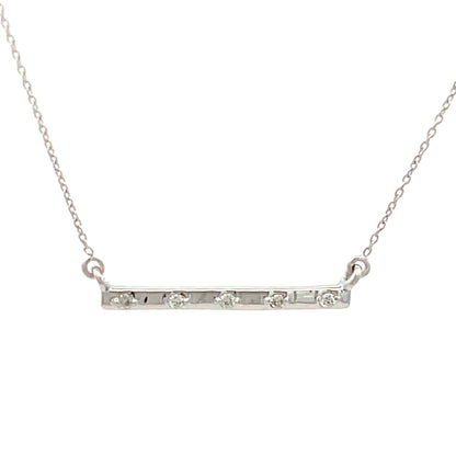 Natural .05ct Diamond Fashion Pendants 14KT White Gold Bids.com