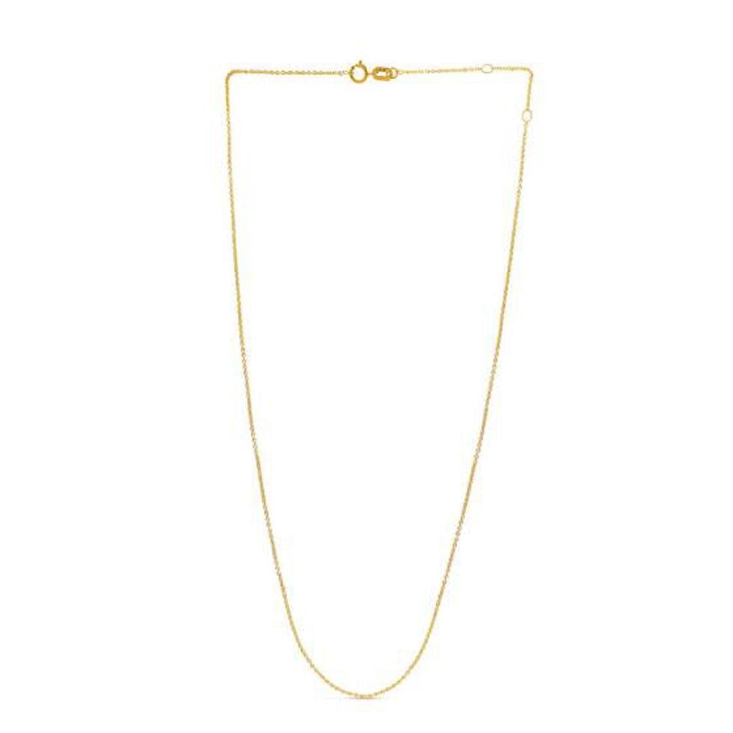 Adjustable Cable Chain in 14k Yellow Gold (0.97 mm) Bids.com