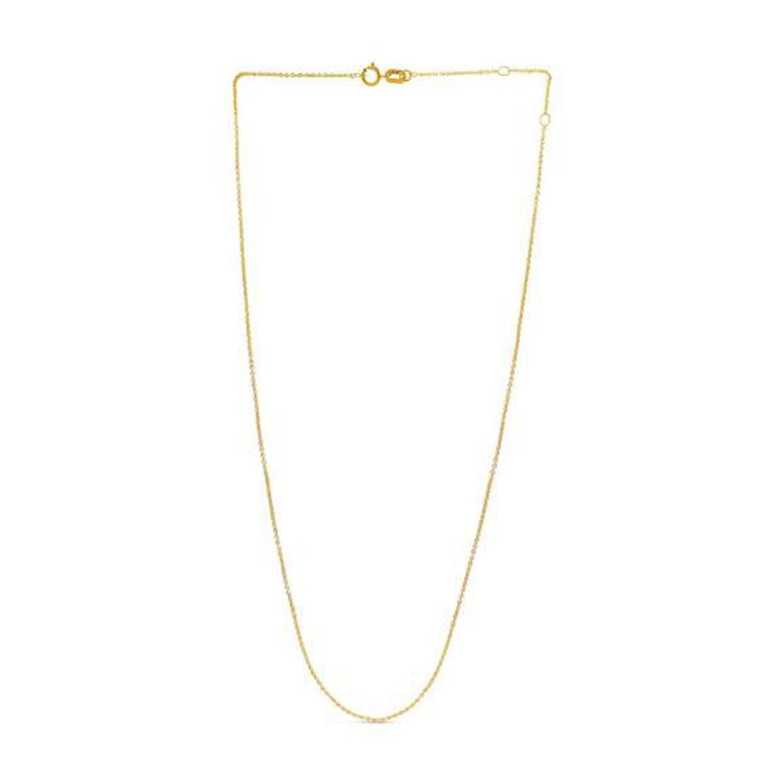 Adjustable Cable Chain in 14k Yellow Gold (0.97 mm) Bids.com