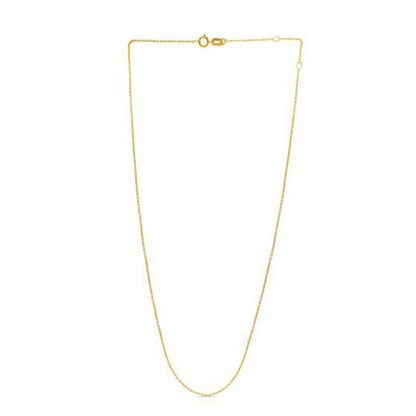 Adjustable Cable Chain in 14k Yellow Gold (0.97 mm) Bids.com