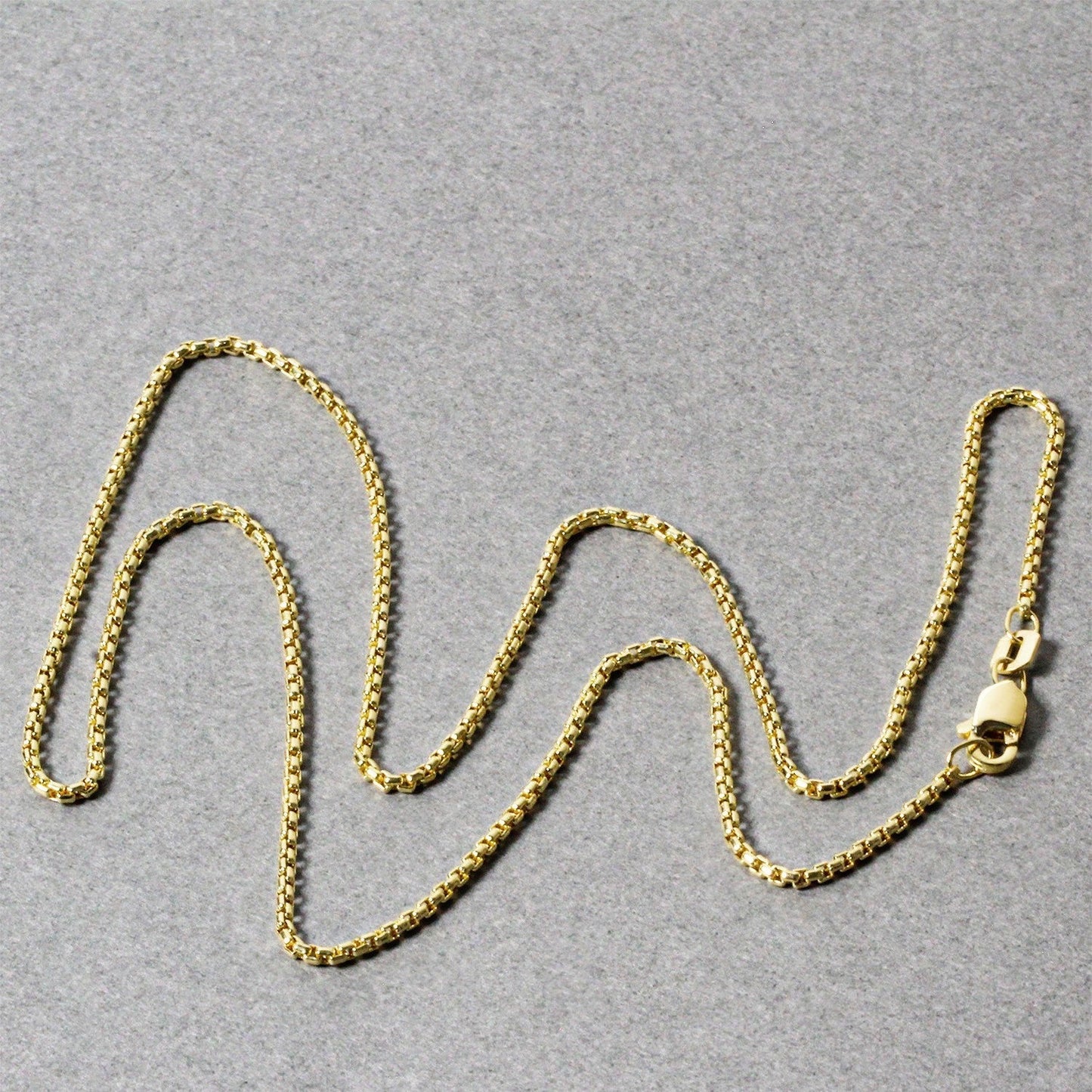 14k Yellow Gold Round Box Chain 1.35 mm Bids.com