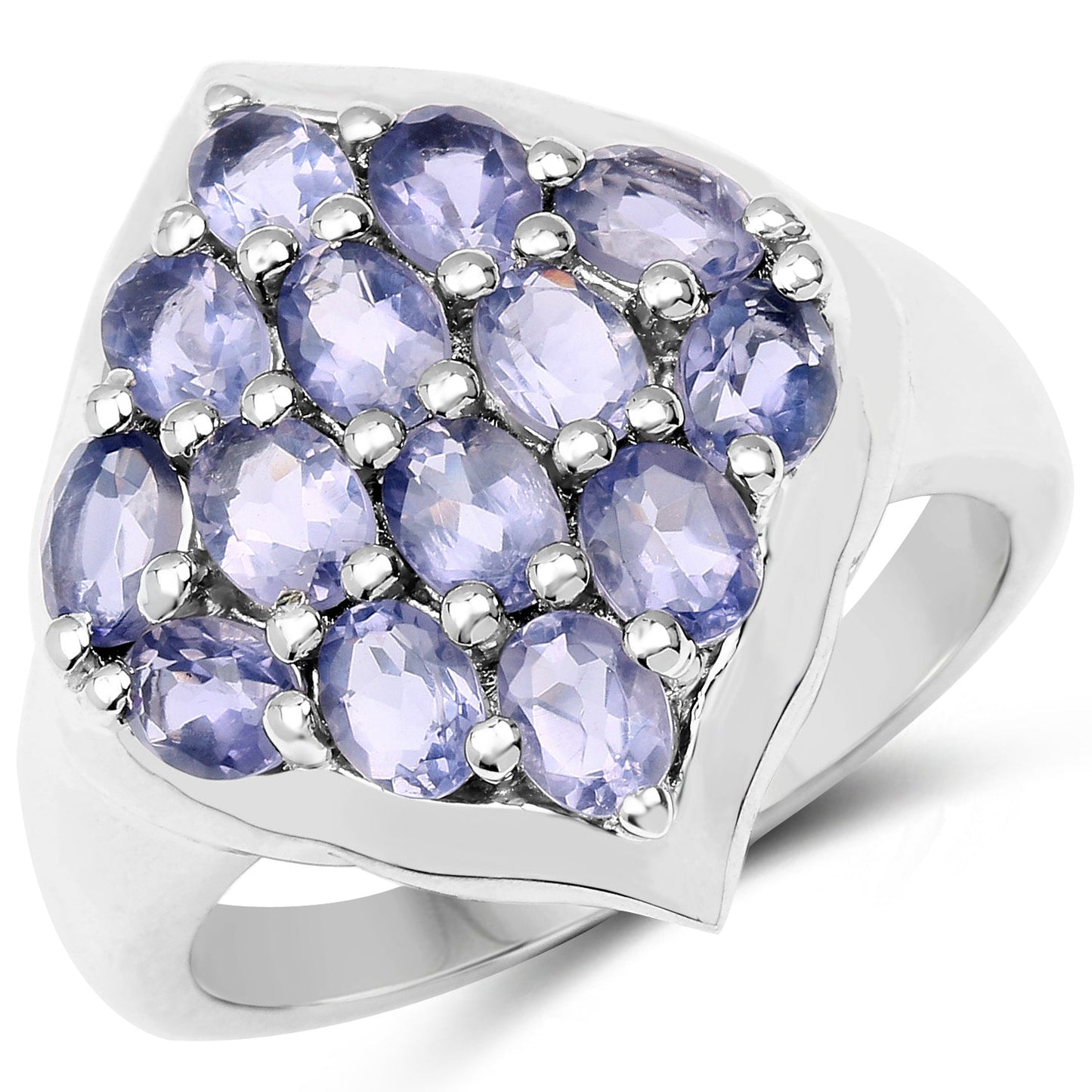 2.38 Carat Genuine Iolite .925 Sterling Silver Ring Bids.com