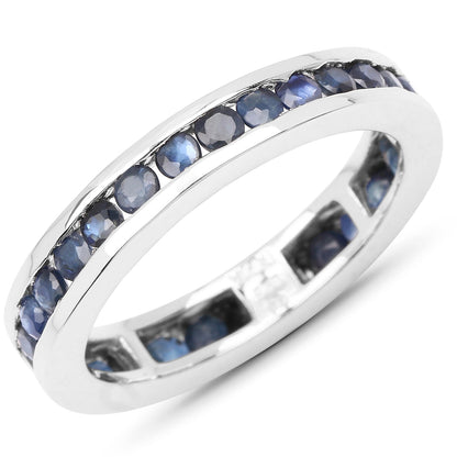 2.00 Carat Genuine Blue Sapphire .925 Sterling Silver Ring Bids.com