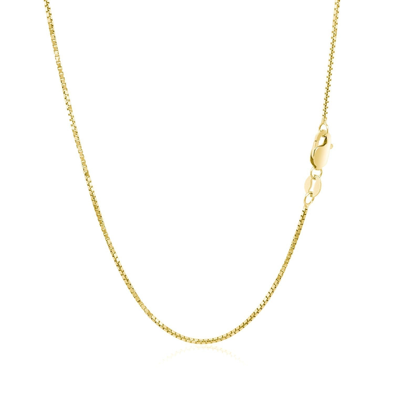 14k Yellow Gold Octagonal Box Chain 1.0mm Bids.com