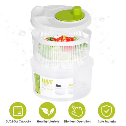 3L/0.8Gal Salad Spinner Washer with Lid DailySale