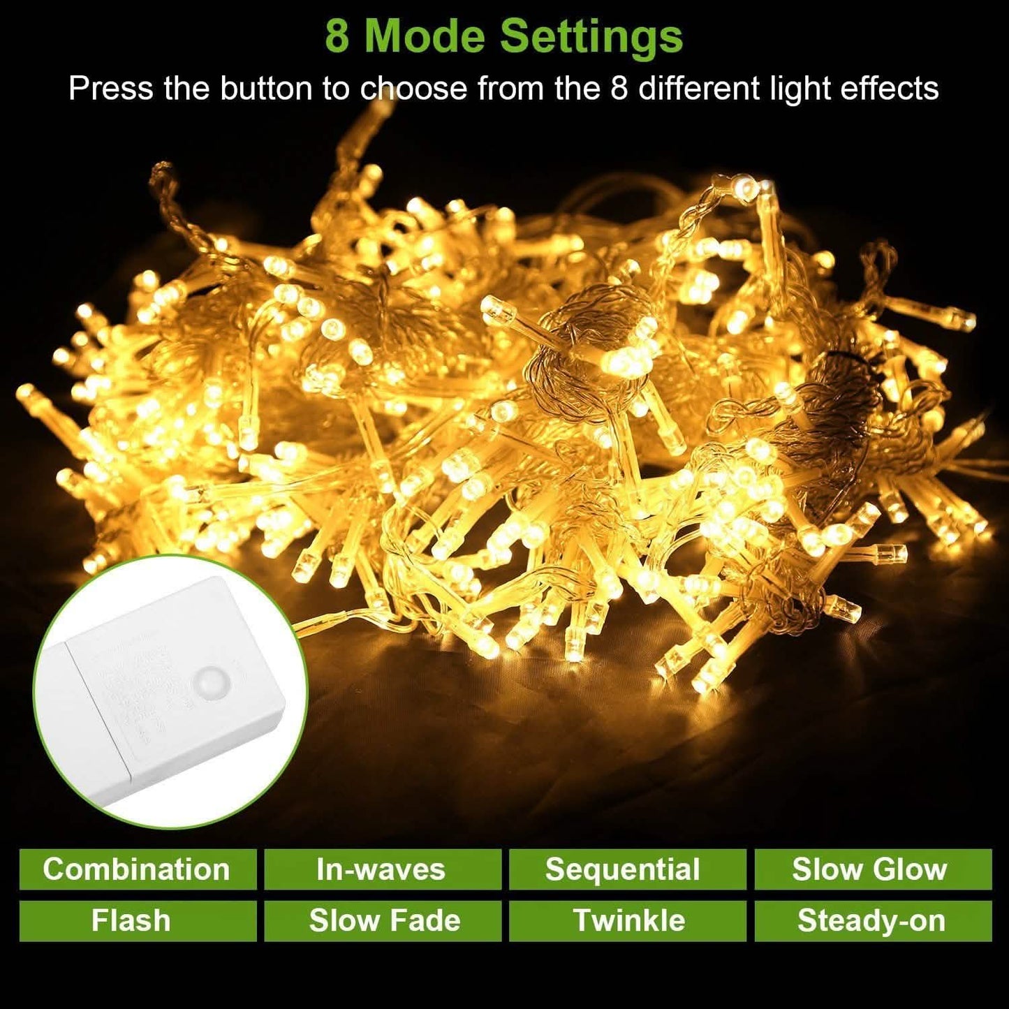 3M 300 LEDs String Curtain Light with Remote DailySale