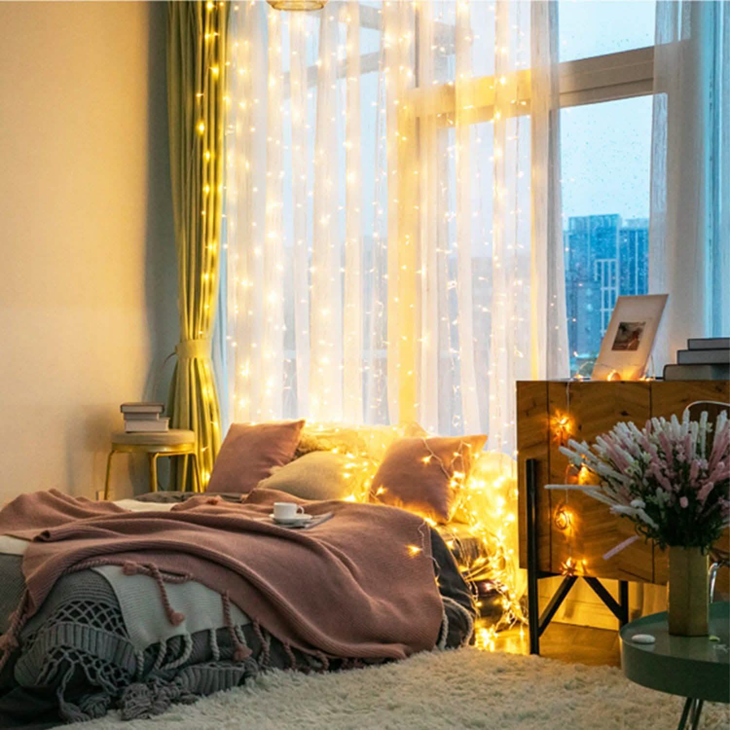 3M 300 LEDs String Curtain Light with Remote DailySale