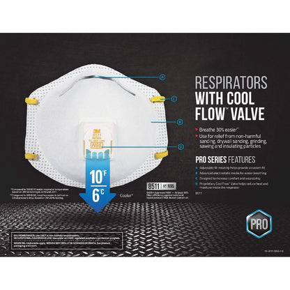 3M 8511 N95 Particulate Respirator with Valve DailySale