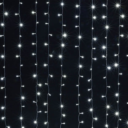 3Mx3M White 300 LED Curtain Fairy String Light 8 Models Garden Patio Party Decoration DailySale