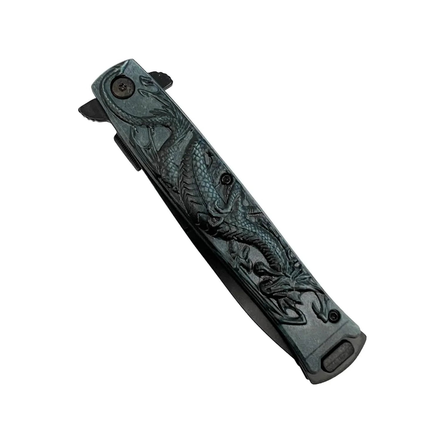 4" Black Dragon Knife with ABS Handle DailySale
