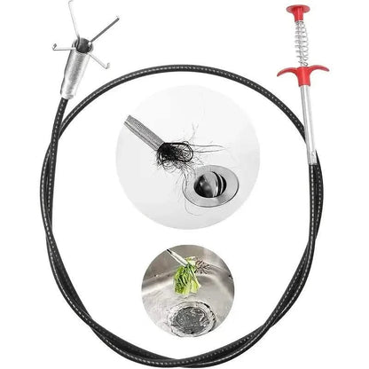 4-Claw Pipe Clog Remover, Spring Plumbing Tool for Kitchen Bathroom, Hair and Debris Catcher DailySale