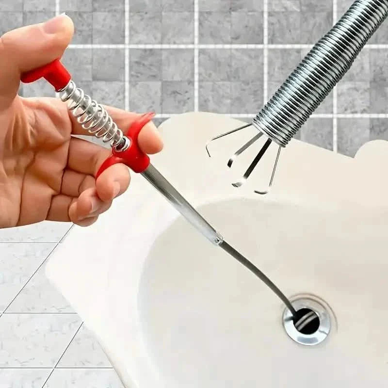 4-Claw Pipe Clog Remover, Spring Plumbing Tool for Kitchen Bathroom, Hair and Debris Catcher DailySale