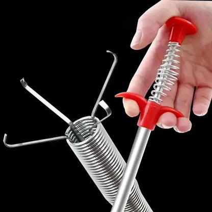 4-Claw Pipe Clog Remover, Spring Plumbing Tool for Kitchen Bathroom, Hair and Debris Catcher DailySale