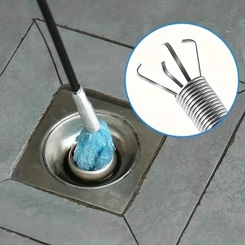4-Claw Pipe Clog Remover, Spring Plumbing Tool for Kitchen Bathroom, Hair and Debris Catcher DailySale
