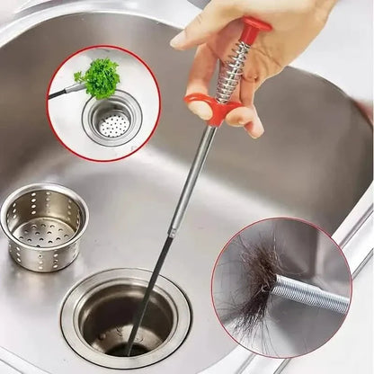 4-Claw Pipe Clog Remover, Spring Plumbing Tool for Kitchen Bathroom, Hair and Debris Catcher DailySale