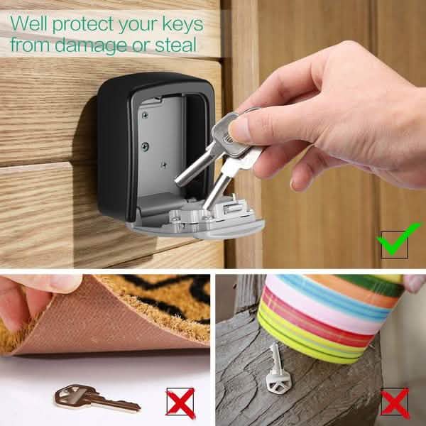 4-Digit Combination Password Wall Mounted Key Storage Lock Box DailySale