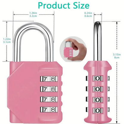 4-Digit Waterproof Zinc Alloy Combination Padlock DailySale