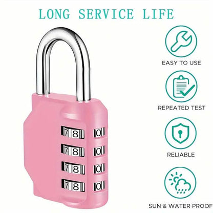 4-Digit Waterproof Zinc Alloy Combination Padlock DailySale