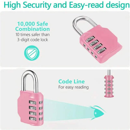 4-Digit Waterproof Zinc Alloy Combination Padlock DailySale
