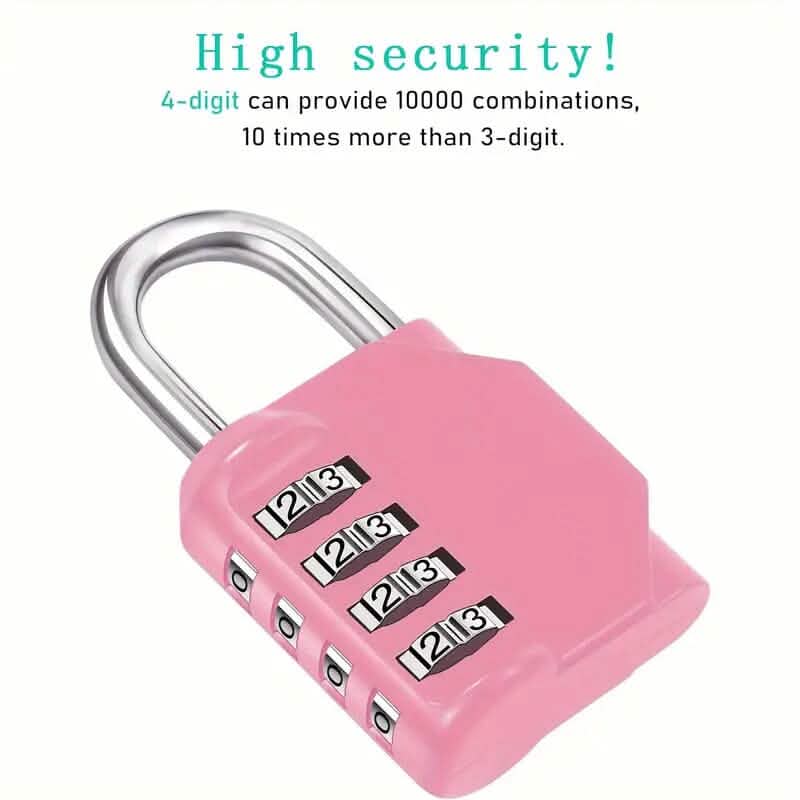 4-Digit Waterproof Zinc Alloy Combination Padlock DailySale