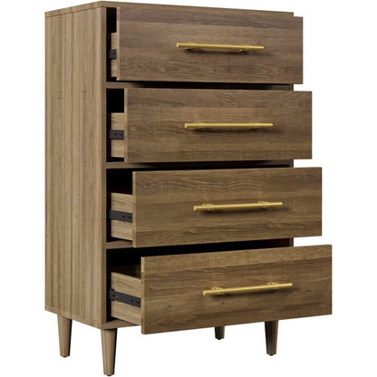 4 Drawer Cabinet Dresser Closet Wooden Dresser DailySale
