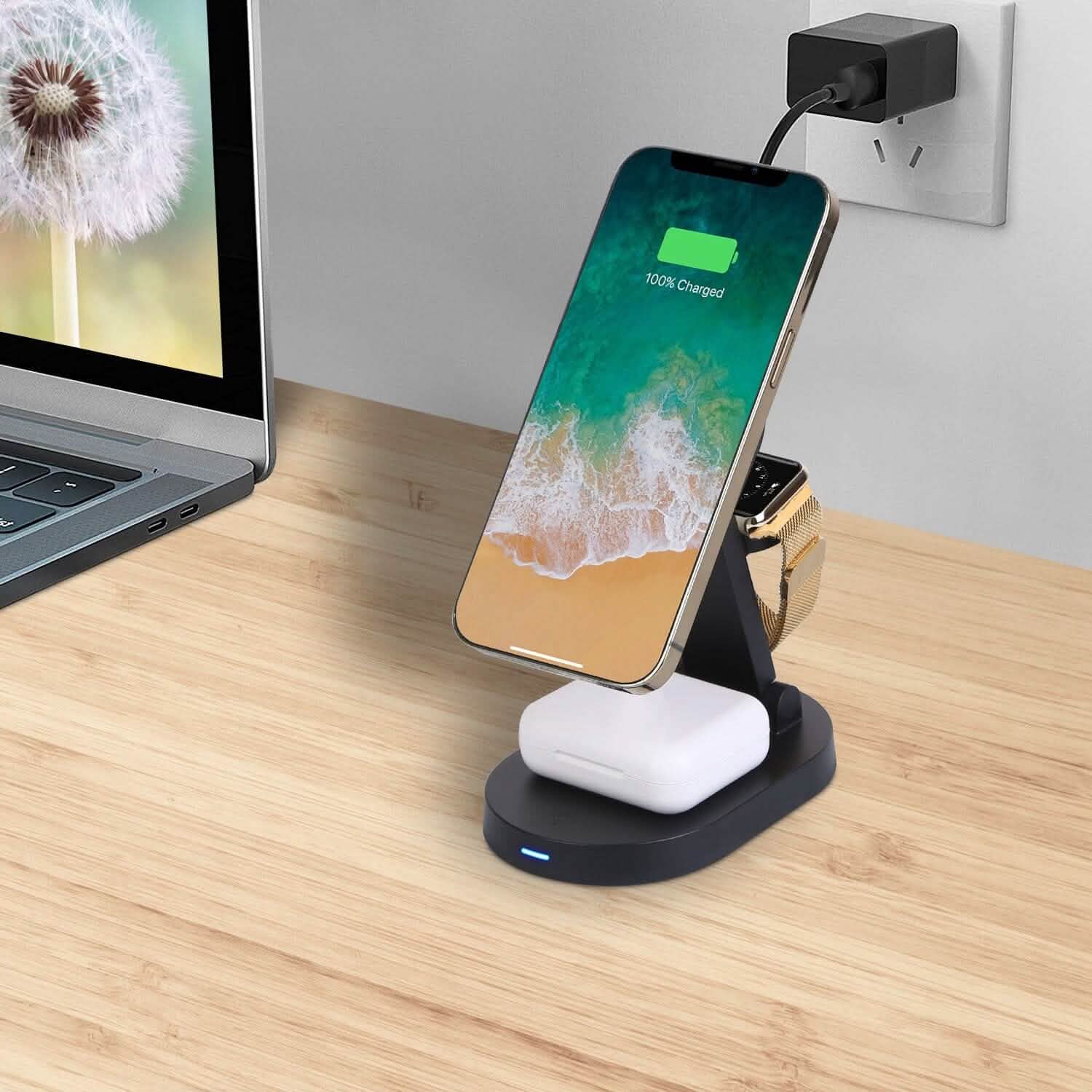 4-in-1 15W Foldable Magnetic Wireless Charging Station DailySale
