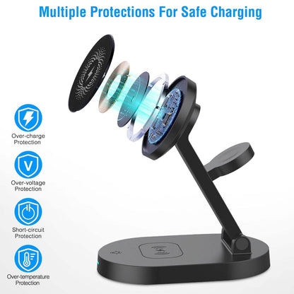 4-in-1 15W Foldable Magnetic Wireless Charging Station DailySale