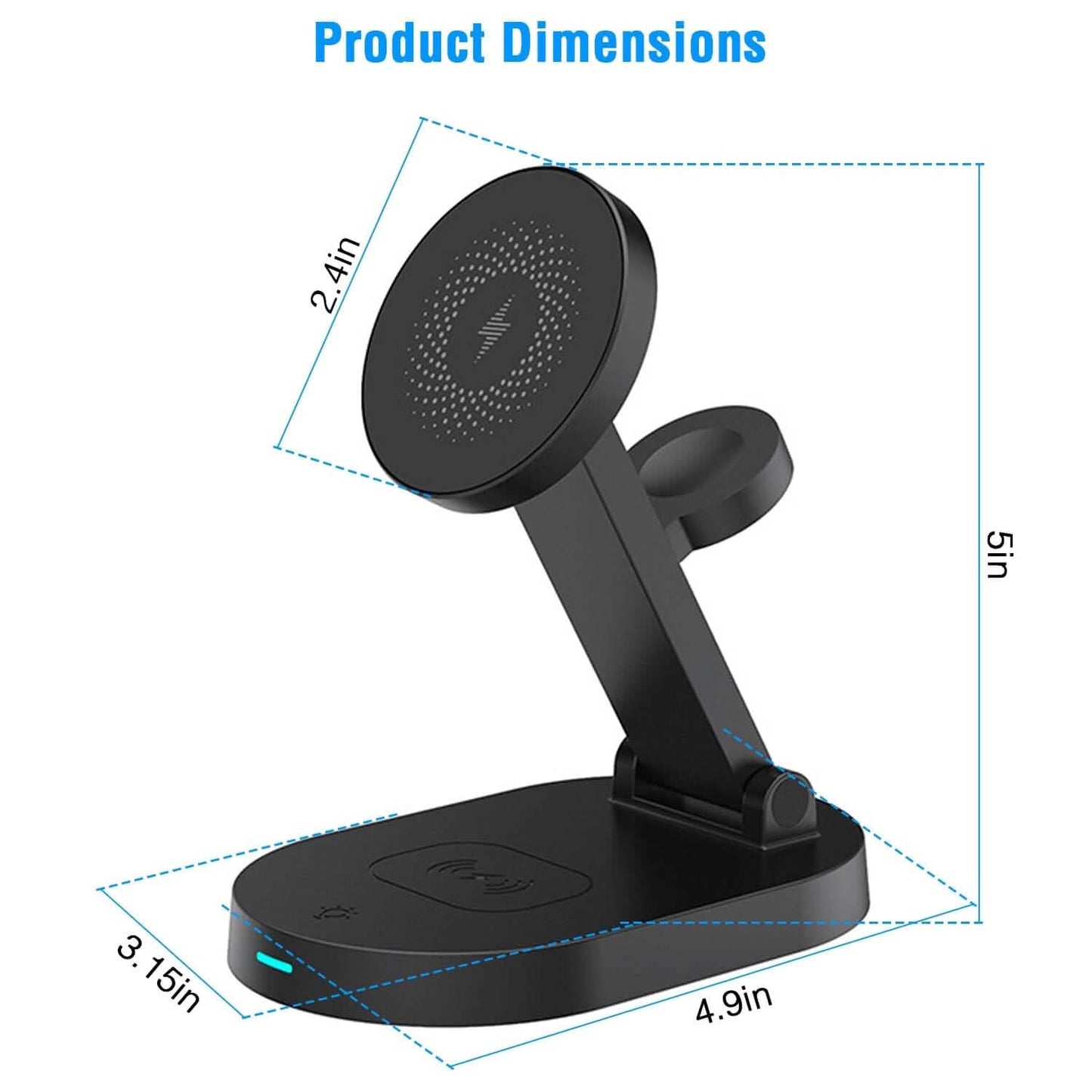4-in-1 15W Foldable Magnetic Wireless Charging Station DailySale