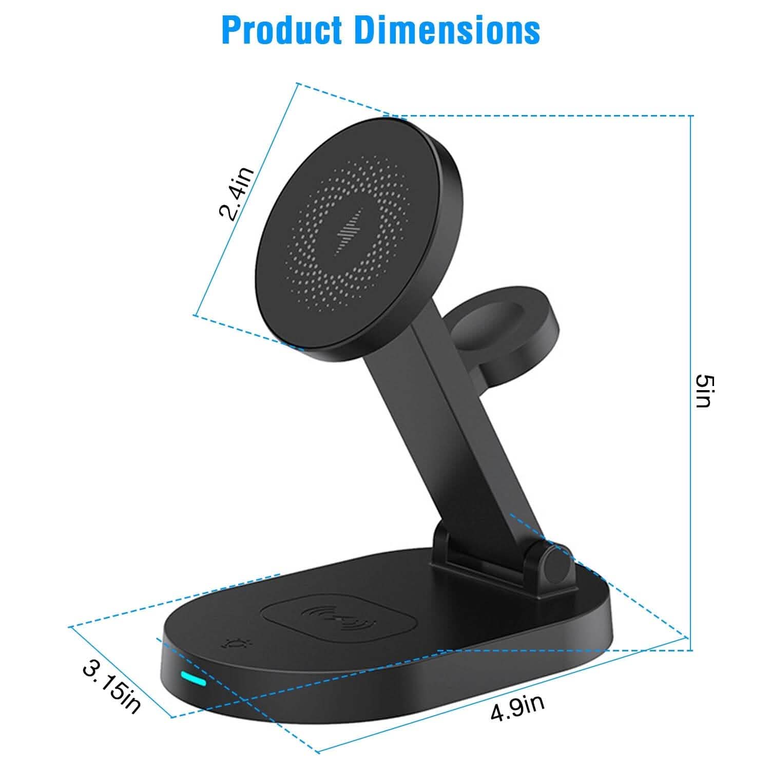 4-in-1 15W Foldable Magnetic Wireless Charging Station DailySale